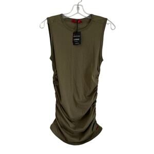 NWT n:philanthropy Crew Neck Ruched Side T-Shirt, Army Green, Women’s Medium